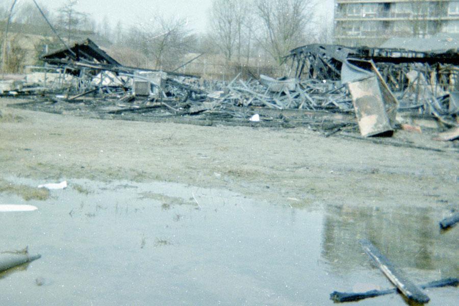 Slotervaart 02 Scholenbrand Overtoomse Veld 1963